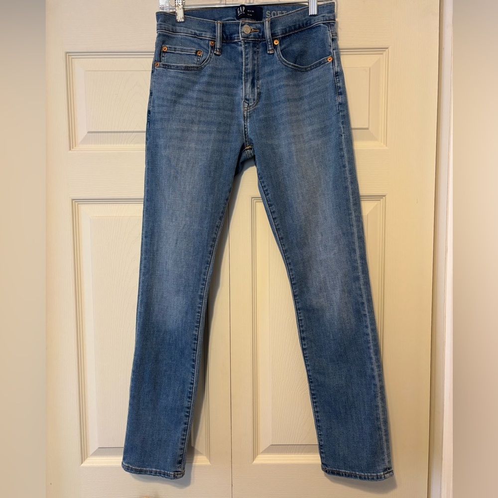 GAP Men’s Soft Wear Slim Jeans in Blue Denim
